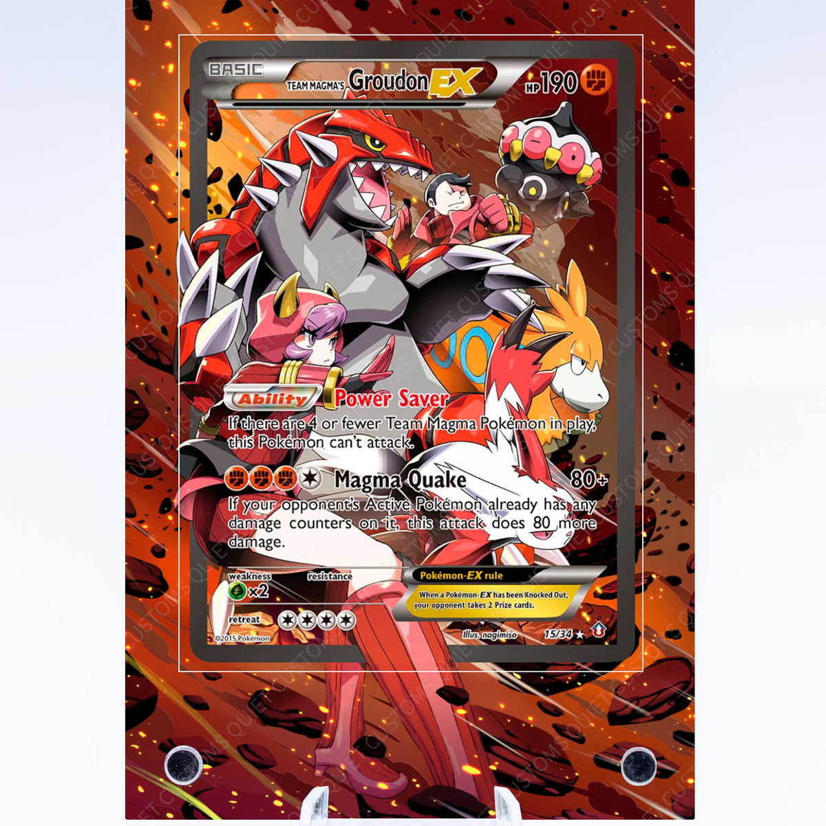 groudon pokemon card Groudon EX 15 34 Case