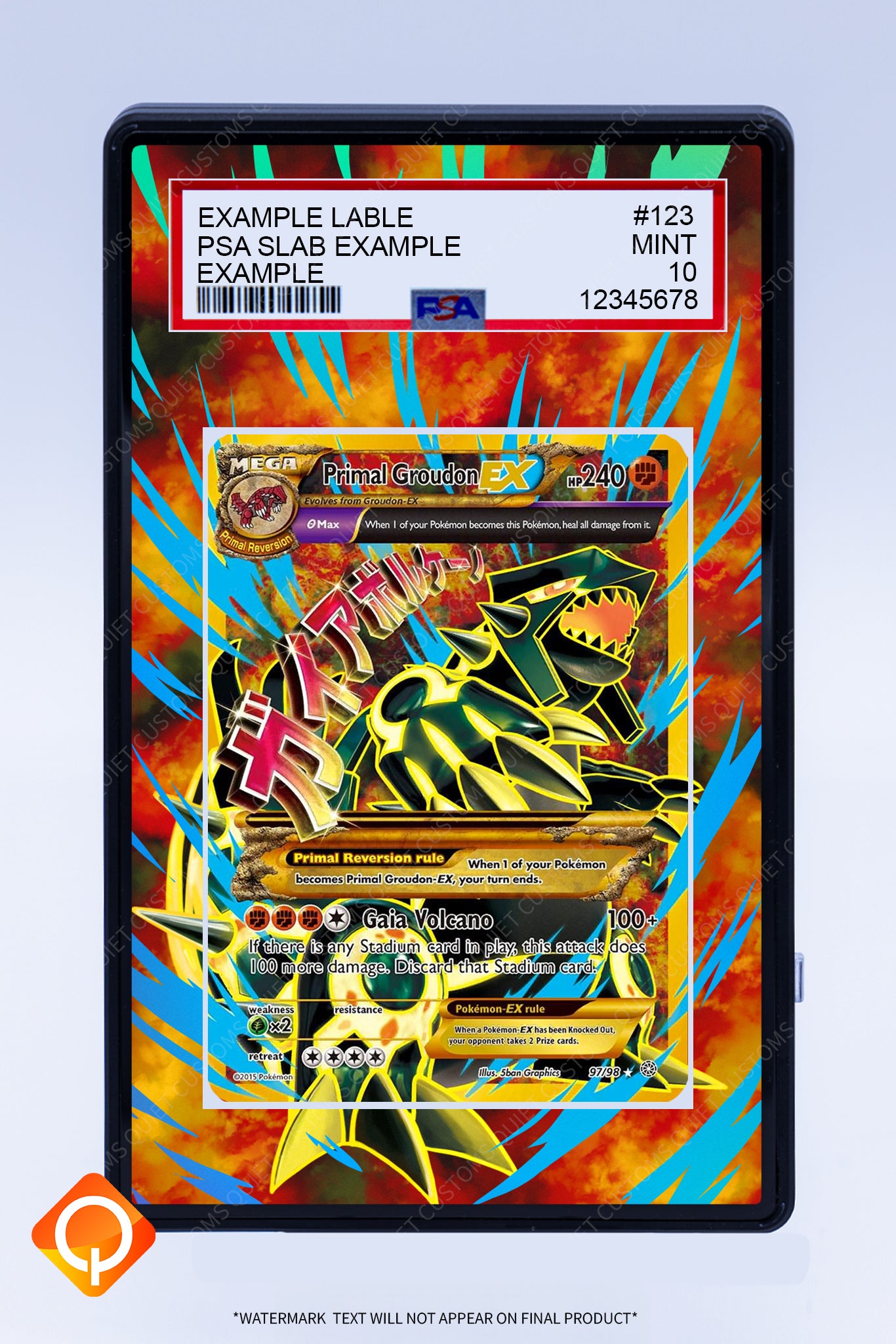 Groudon EX 97 98 (Graded) Case