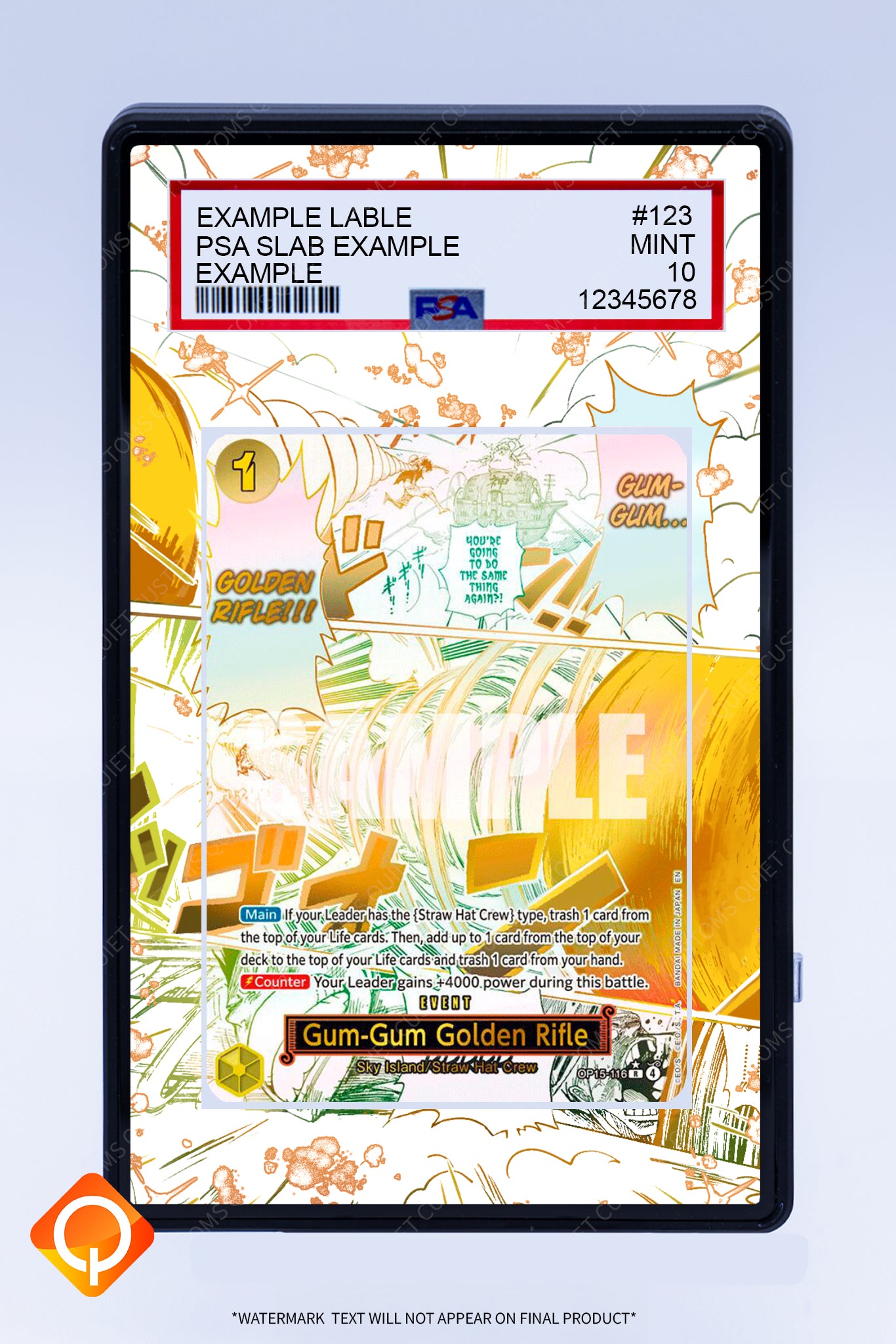 Gum-Gum Golden Rifle OP15-116 (Graded) Case
