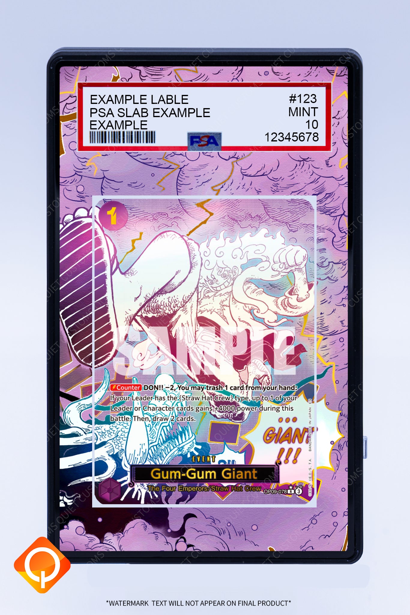 Gum Gum Giant OP09-078 (Graded) Case