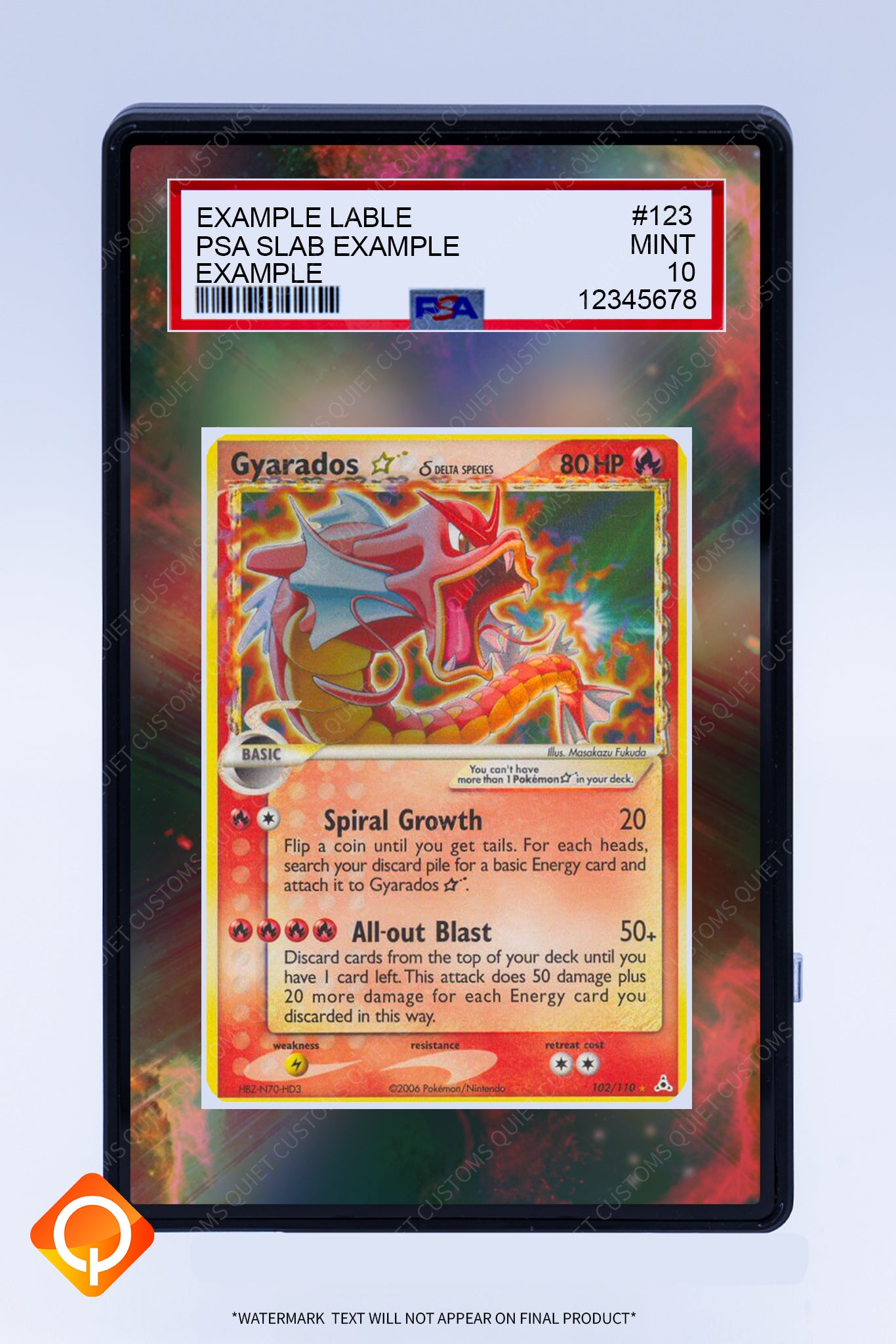 Gyarados 102 110 (Graded) Case