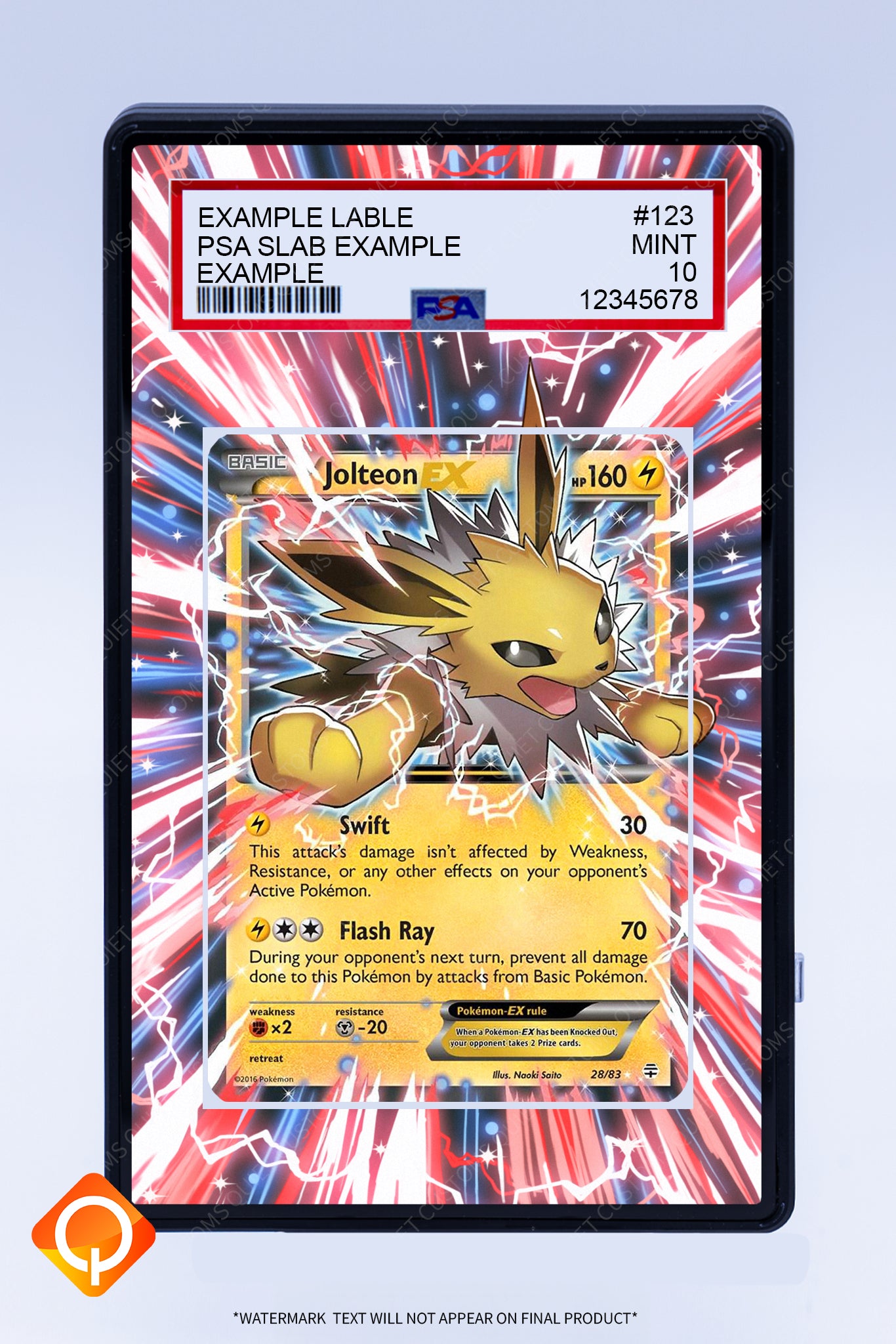 Jolteon EX 28 83 (Graded) Case