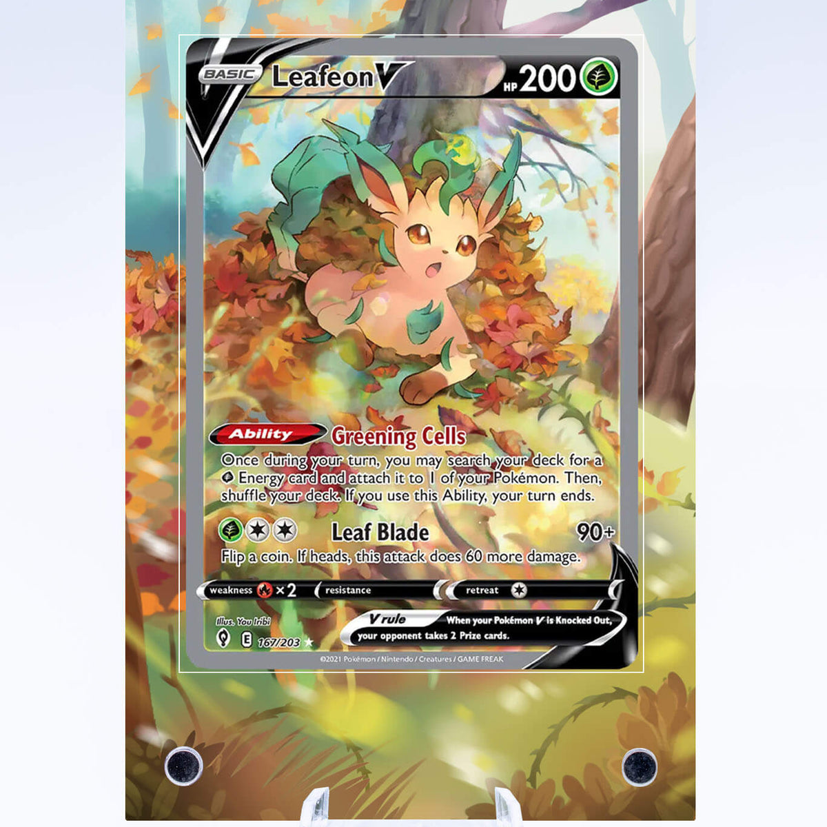 Leafeon V 167 203 Case | Evolving Skies