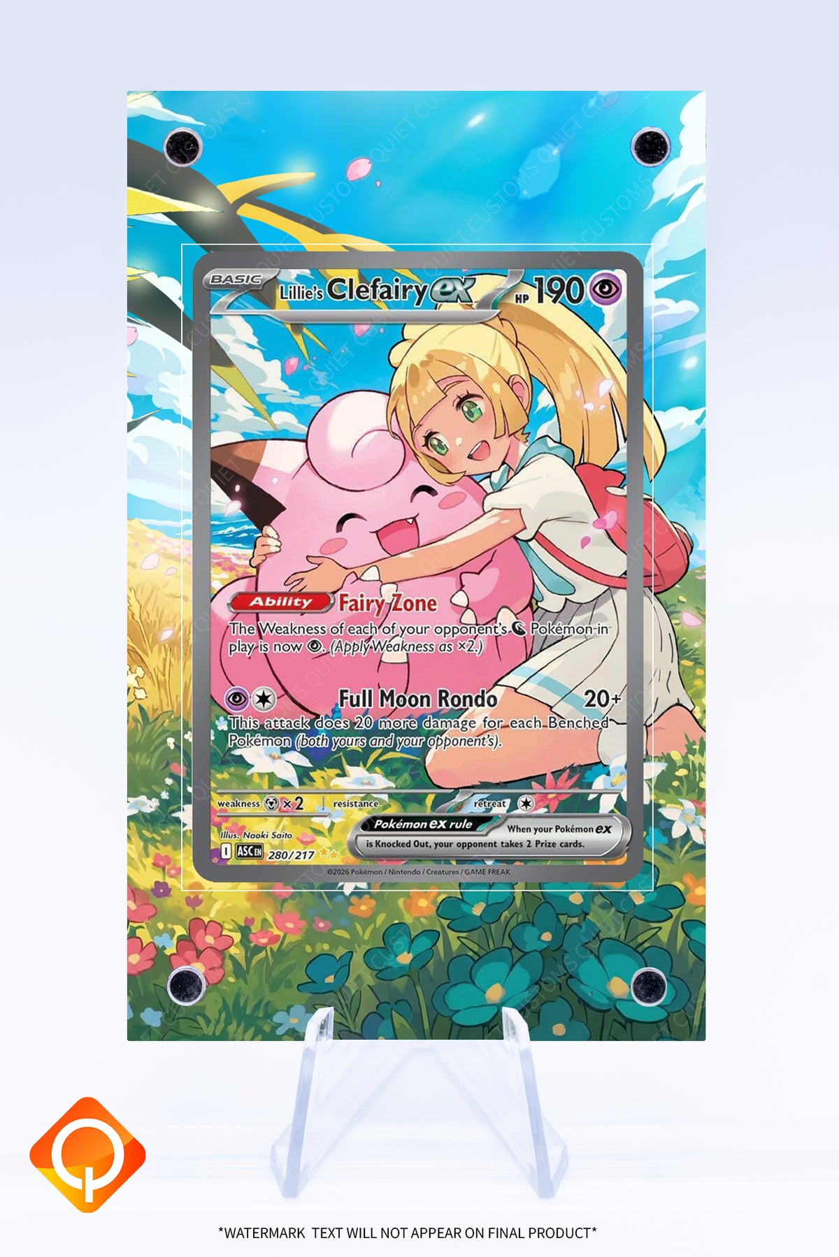Lillie's Clefairy EX 280 217 Case | Art Guard (Ungraded)
