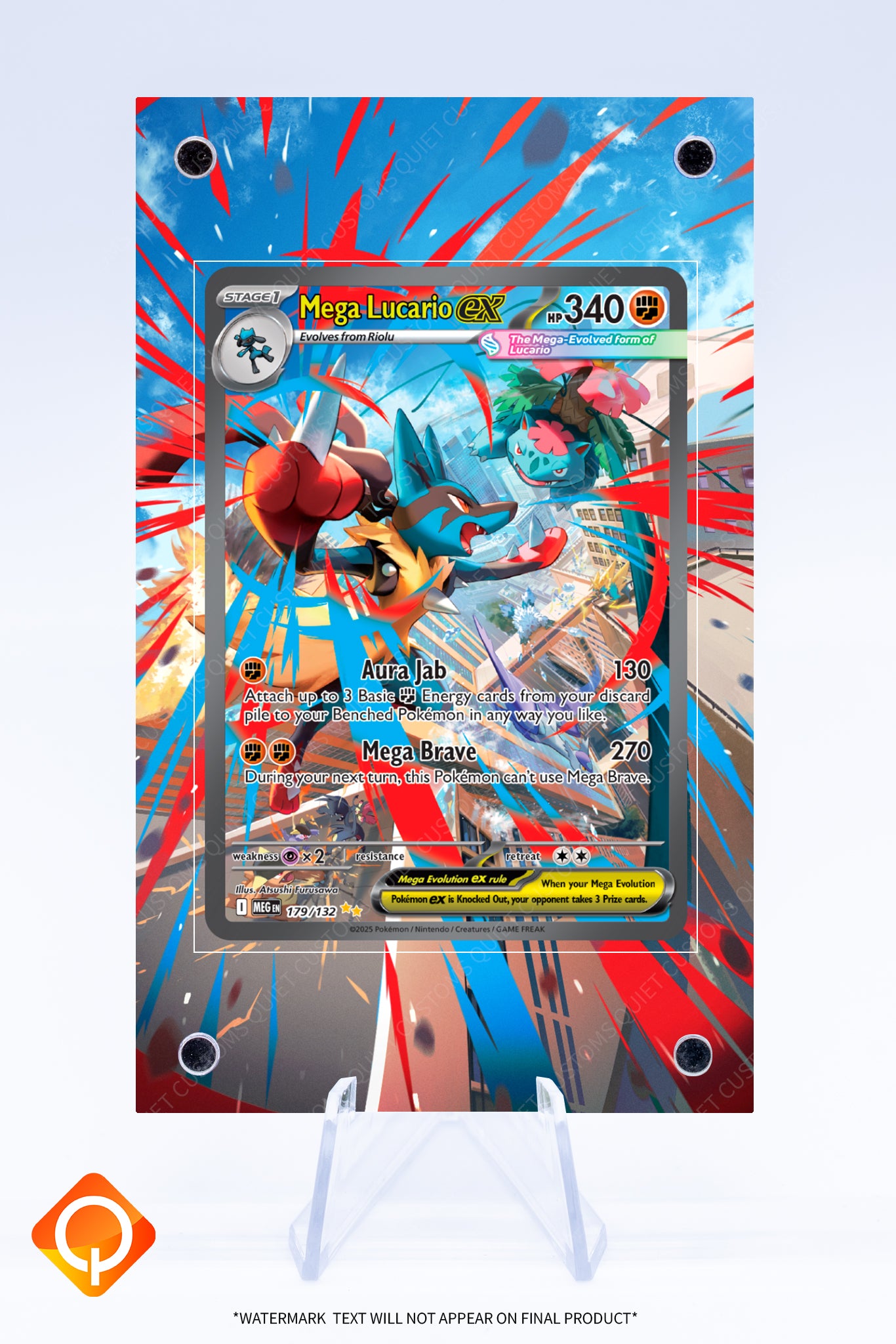 Lucario MEGA EX Case | Art Guard (Ungraded)