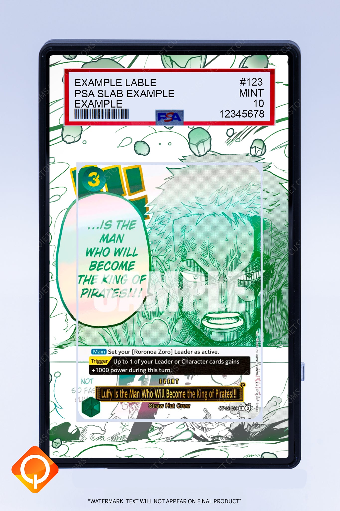 Luffy is the man who will become king of the pirates OP12-039 (Graded) Case