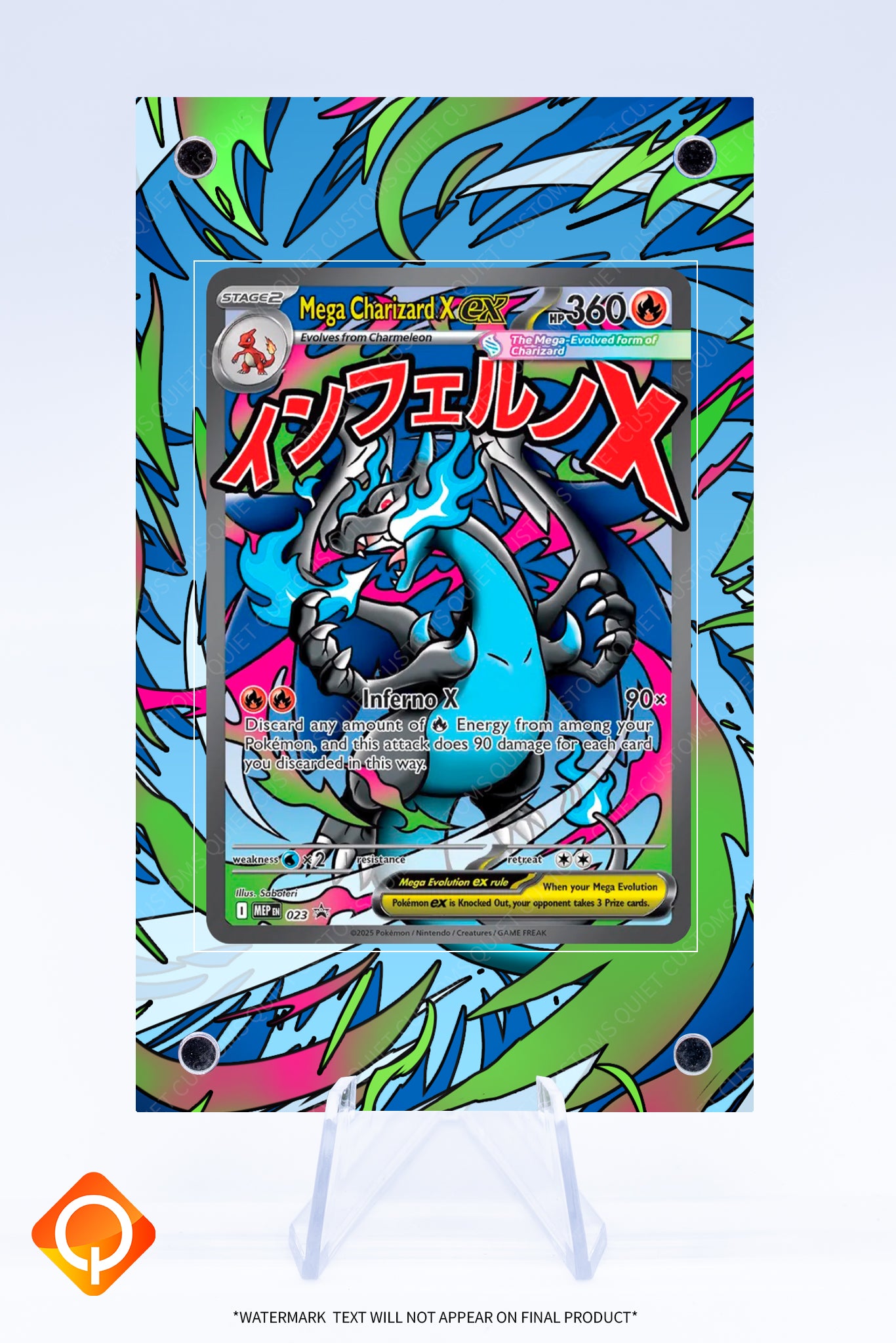 Charizard Mega X EX 023 Promo Case | Art Guard (Ungraded)