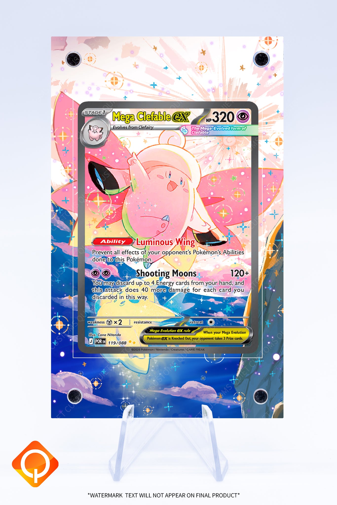 Mega Clefable EX 119 Case | Art Guard (Ungraded)