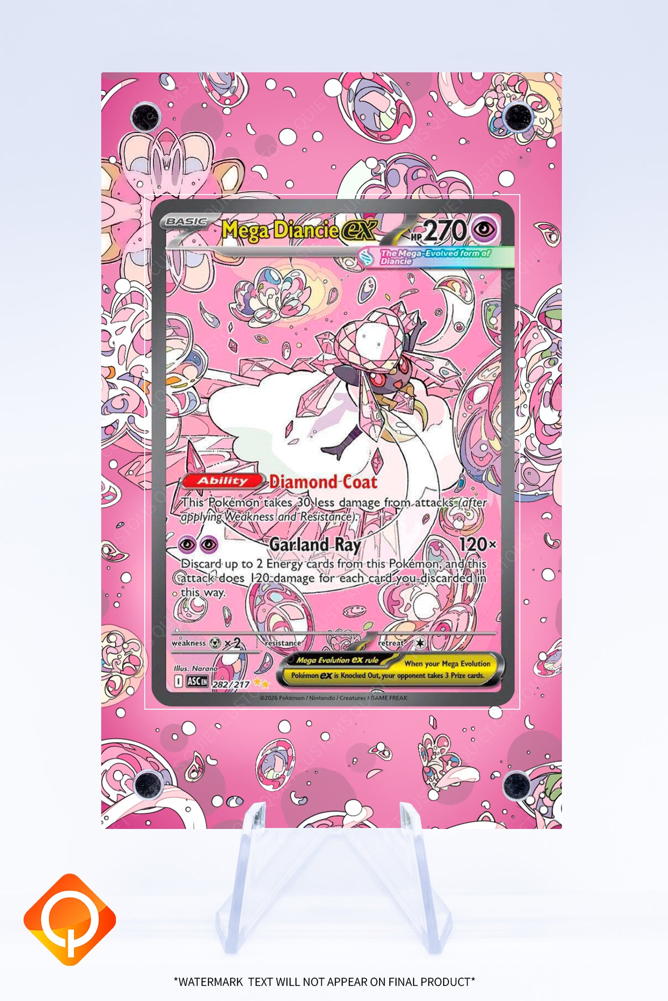 Diancie (Mega) Ex 282 217 Case | Art Guard (Ungraded)