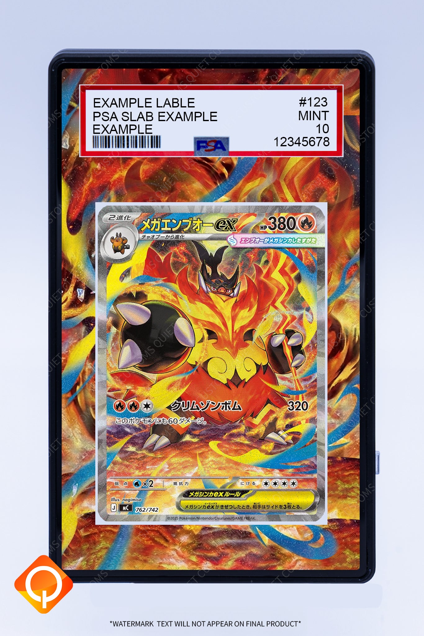 Emboar (Mega) EX 273 217 (Graded) Case