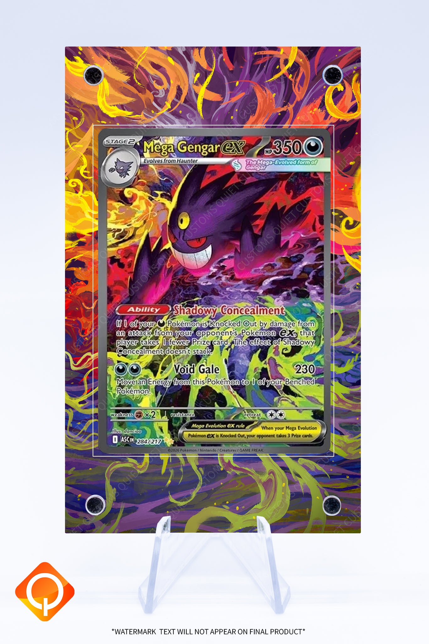 Gengar Mega EX 284 217 Case | Art Guard (Ungraded)