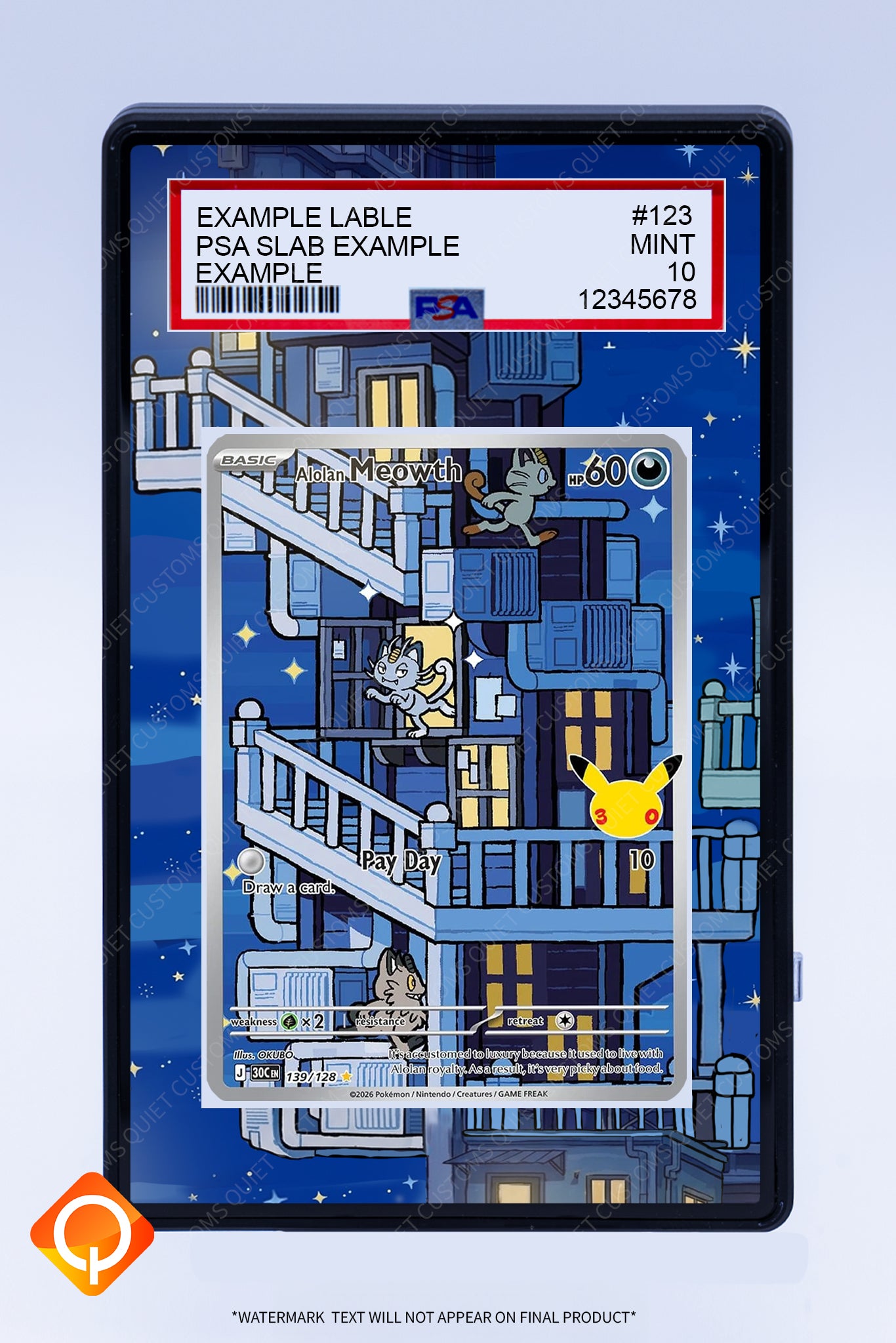Meowth 139 128 (Graded) Case