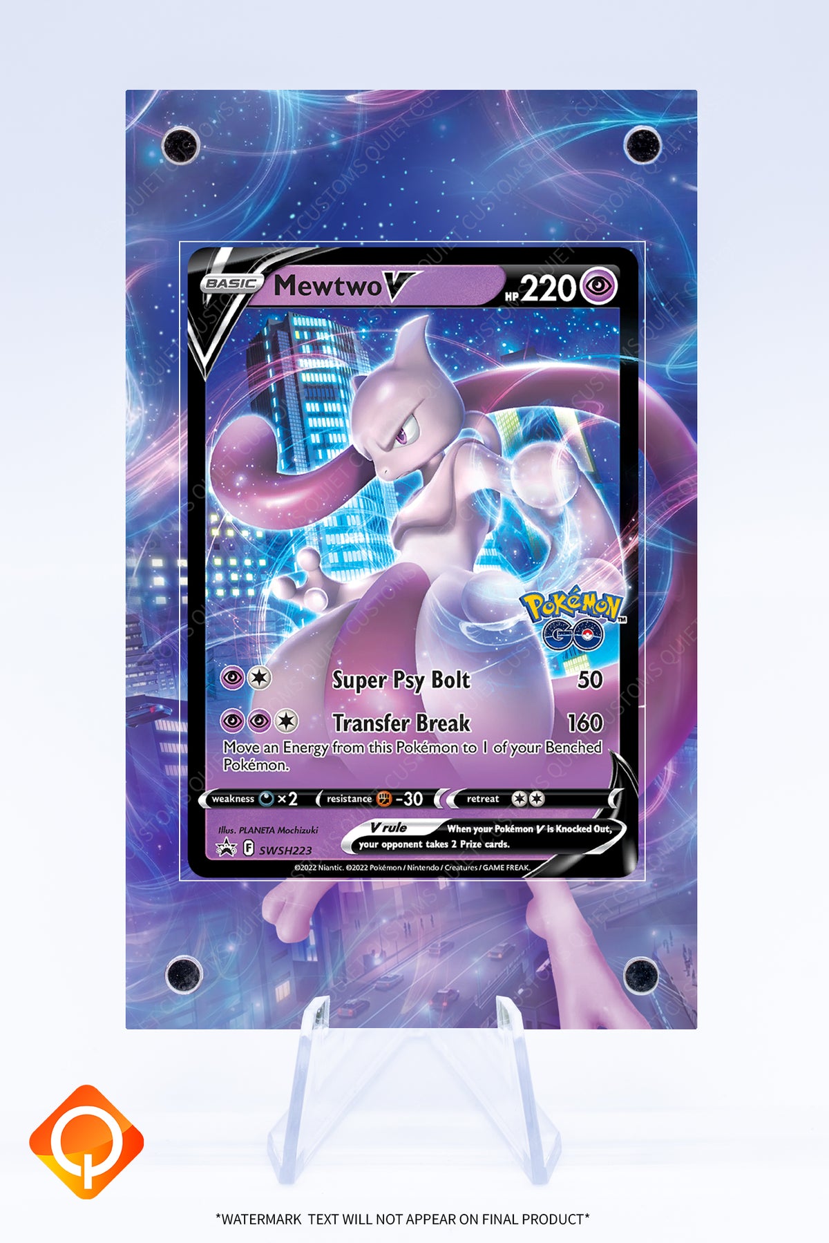 Mewtwo V SWSH223 Case | Art Guard (Ungraded)