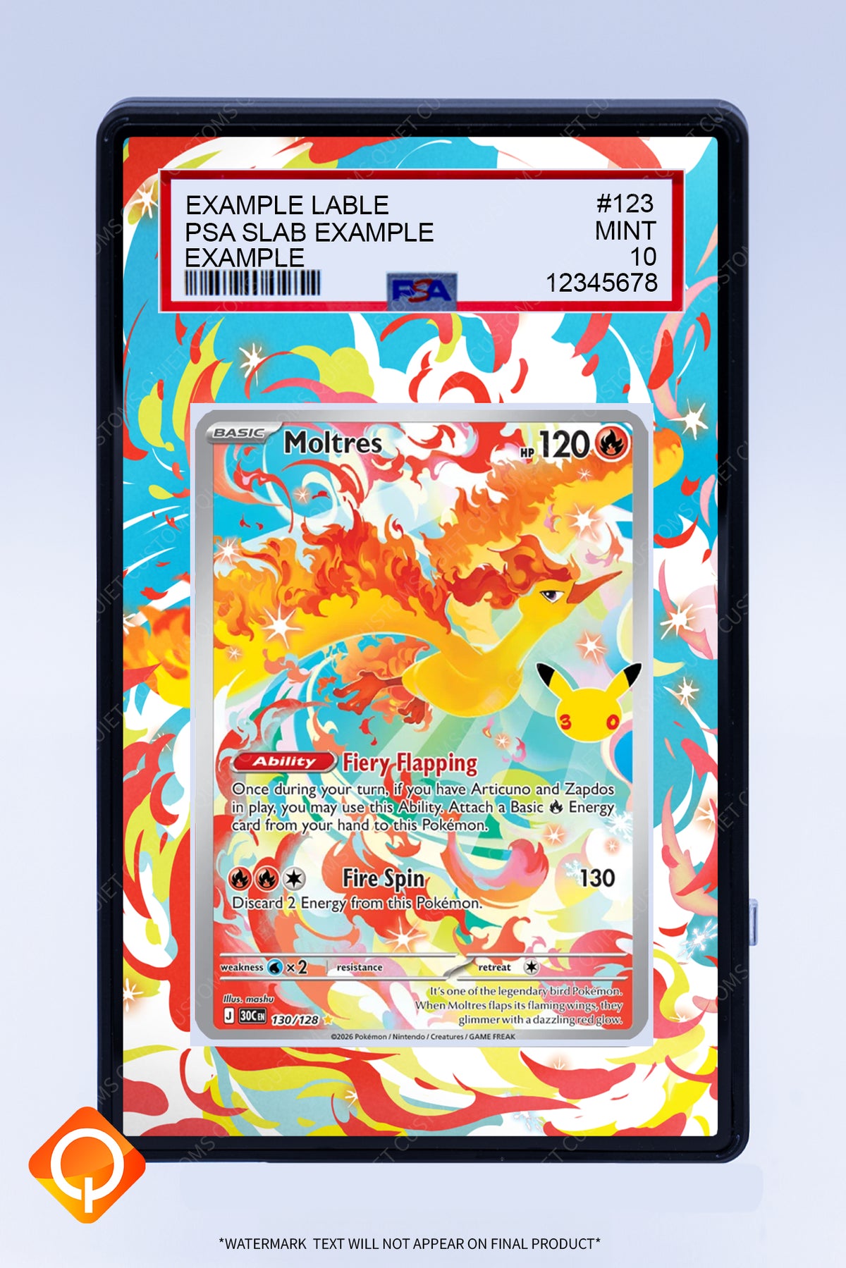 Moltres 130 128 (Graded) Case
