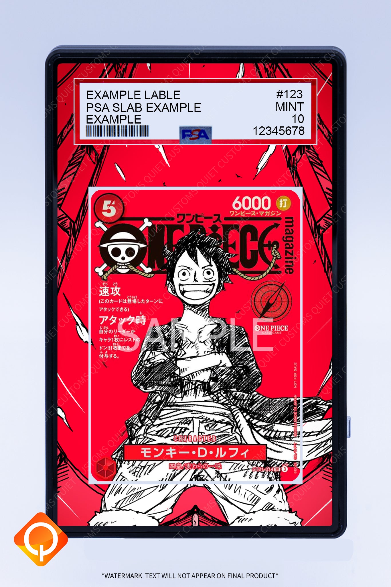 Monkey D Luffy S121-015 SR (Graded) Case