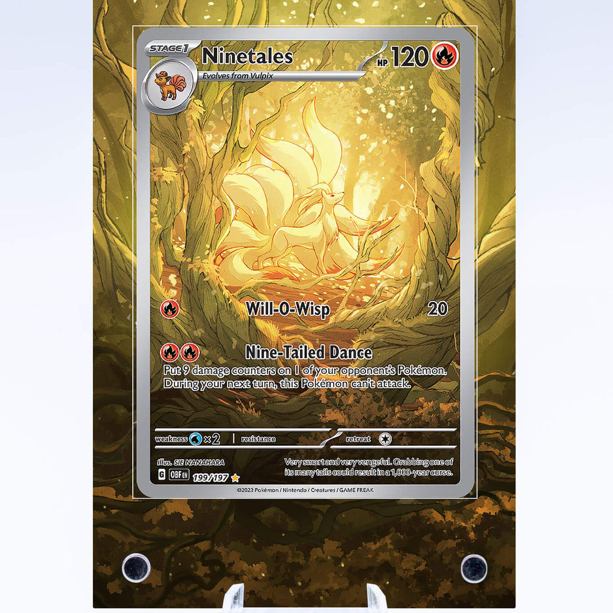 9 tails pokemon card Ninetales #38