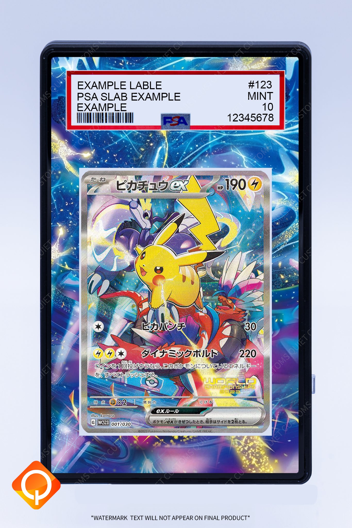 Pikachu 001 030 (Graded) Case