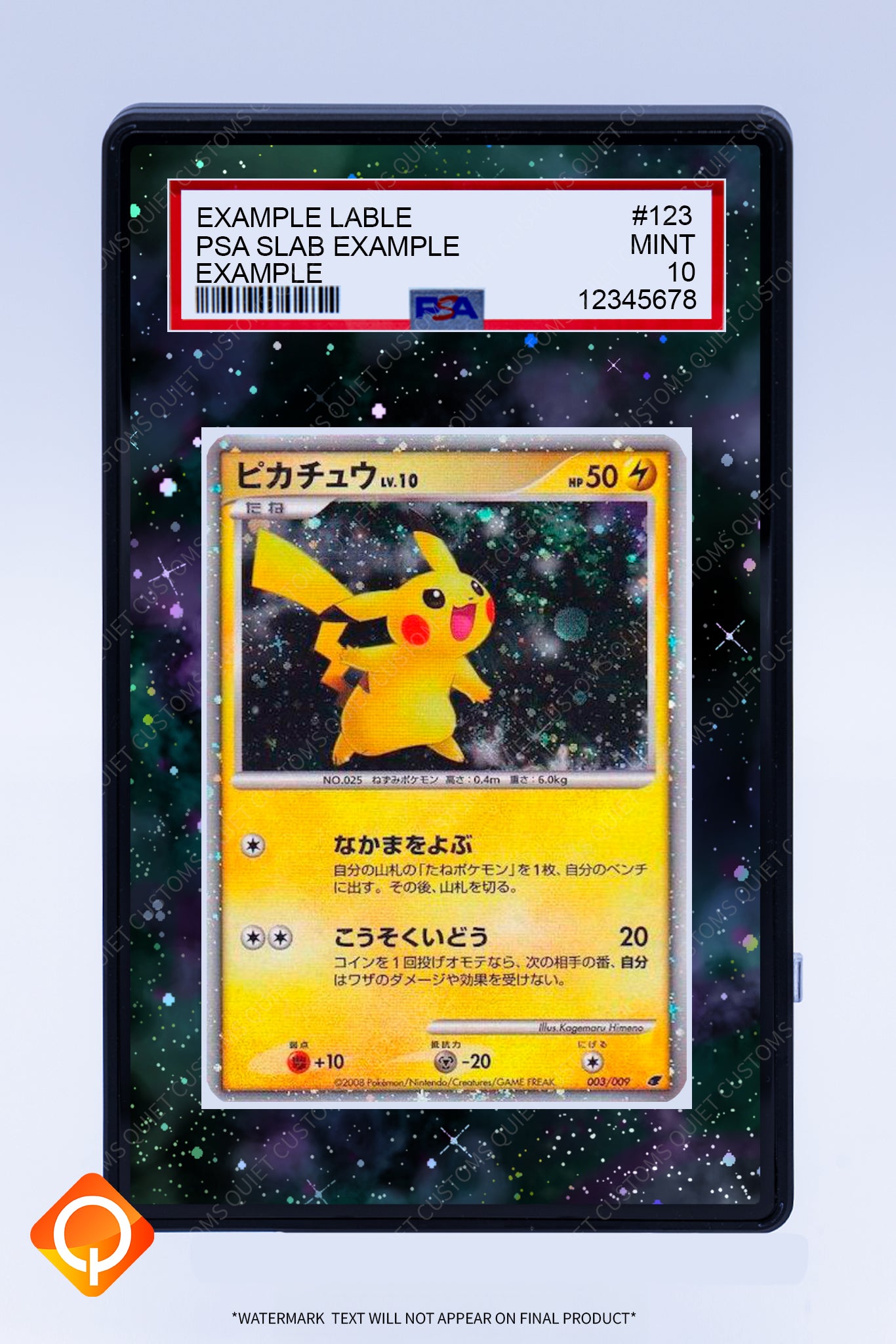 Pikachu 003 009 (Graded) Case