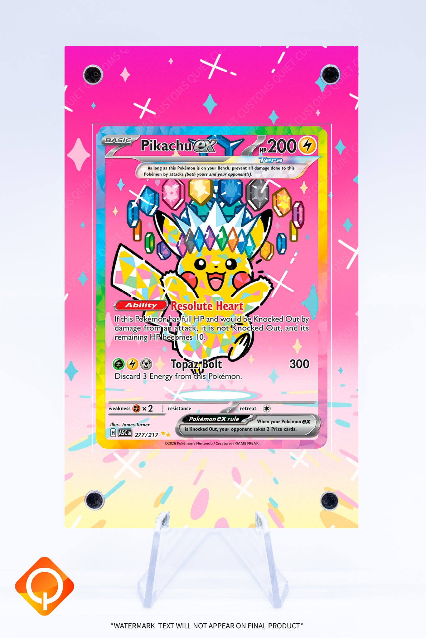Pikachu EX 277 217 Case | Art Guard (Ungraded)
