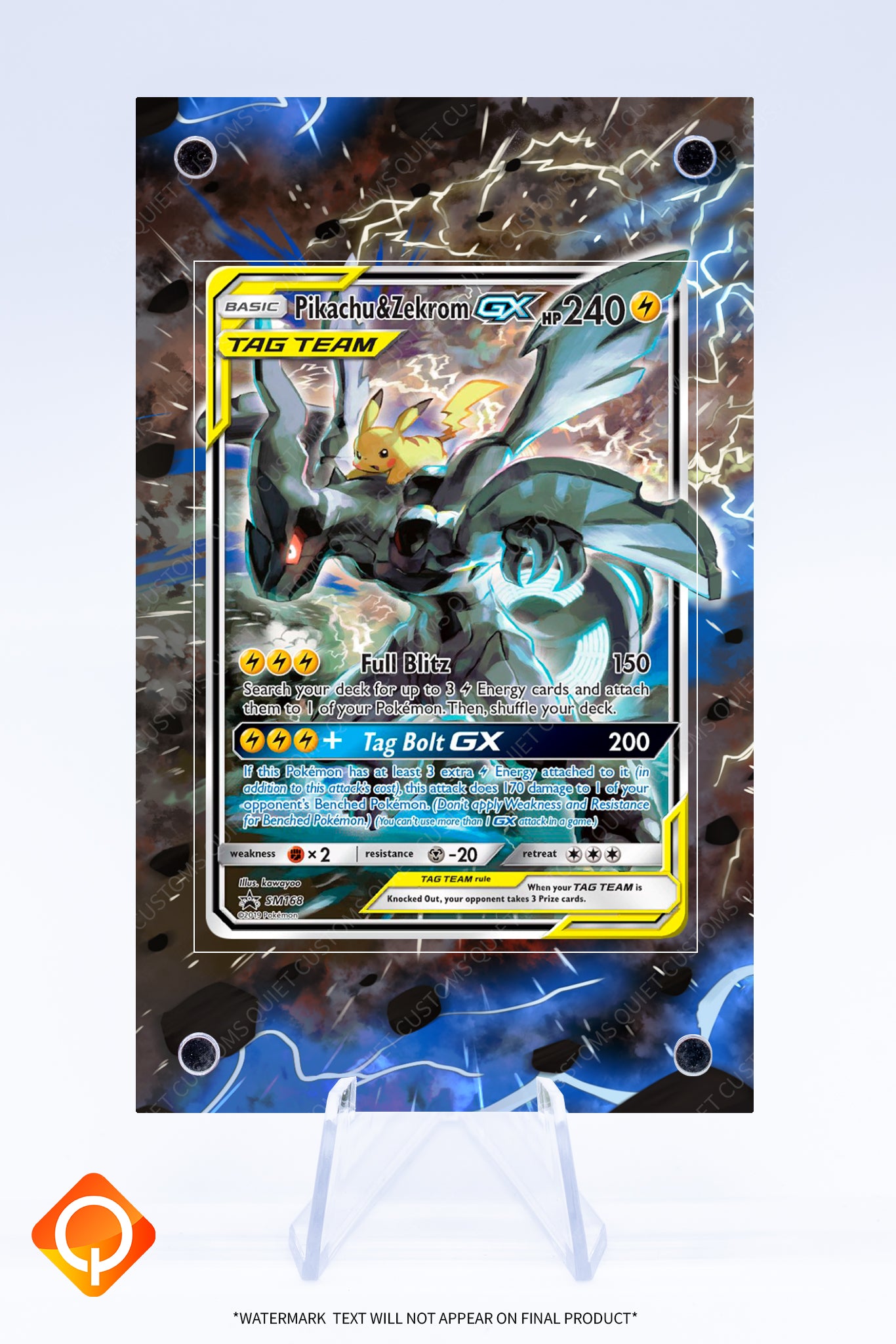 Pikachu and Zekrom GX Case | Art Guard (Ungraded)