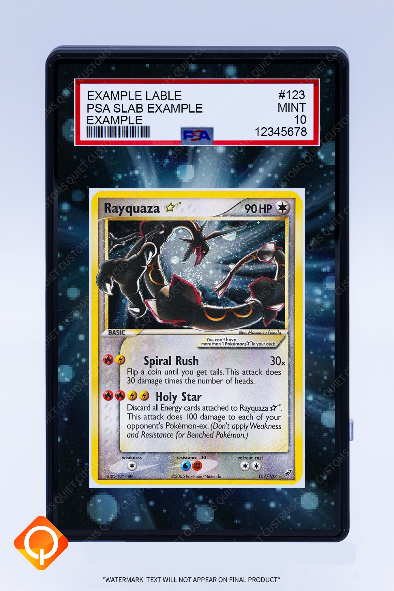 Rayquaza 107 107 (Graded) Case