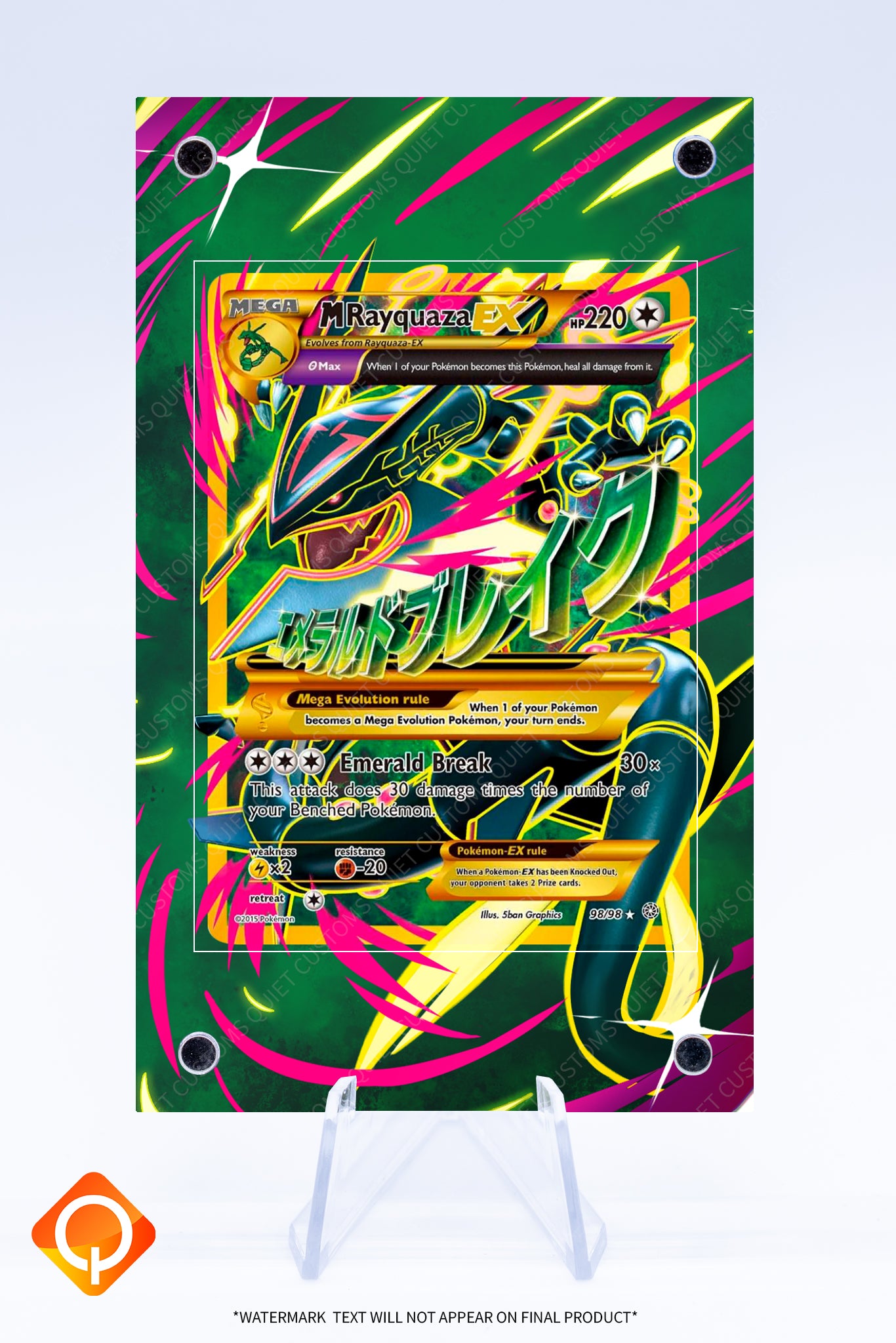 Rayquaza EX (M) 98 98 Case | Art Guard (Ungraded)