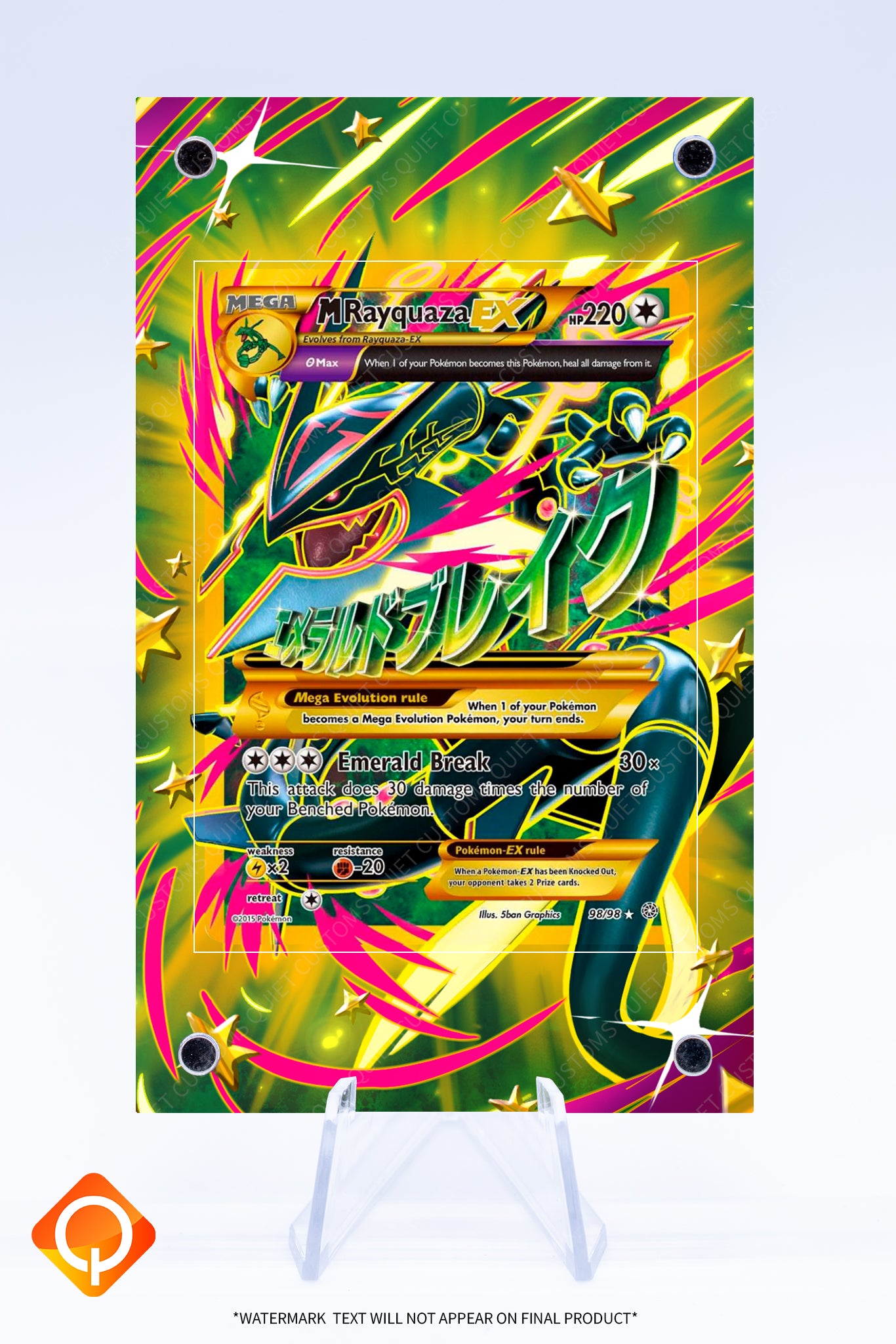 Rayquaza EX (M) 98 98 Case | Art Guard (Ungraded)
