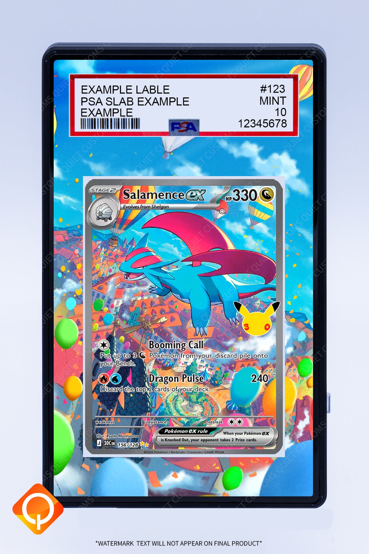 Salamence EX 156 128 (Graded) Case