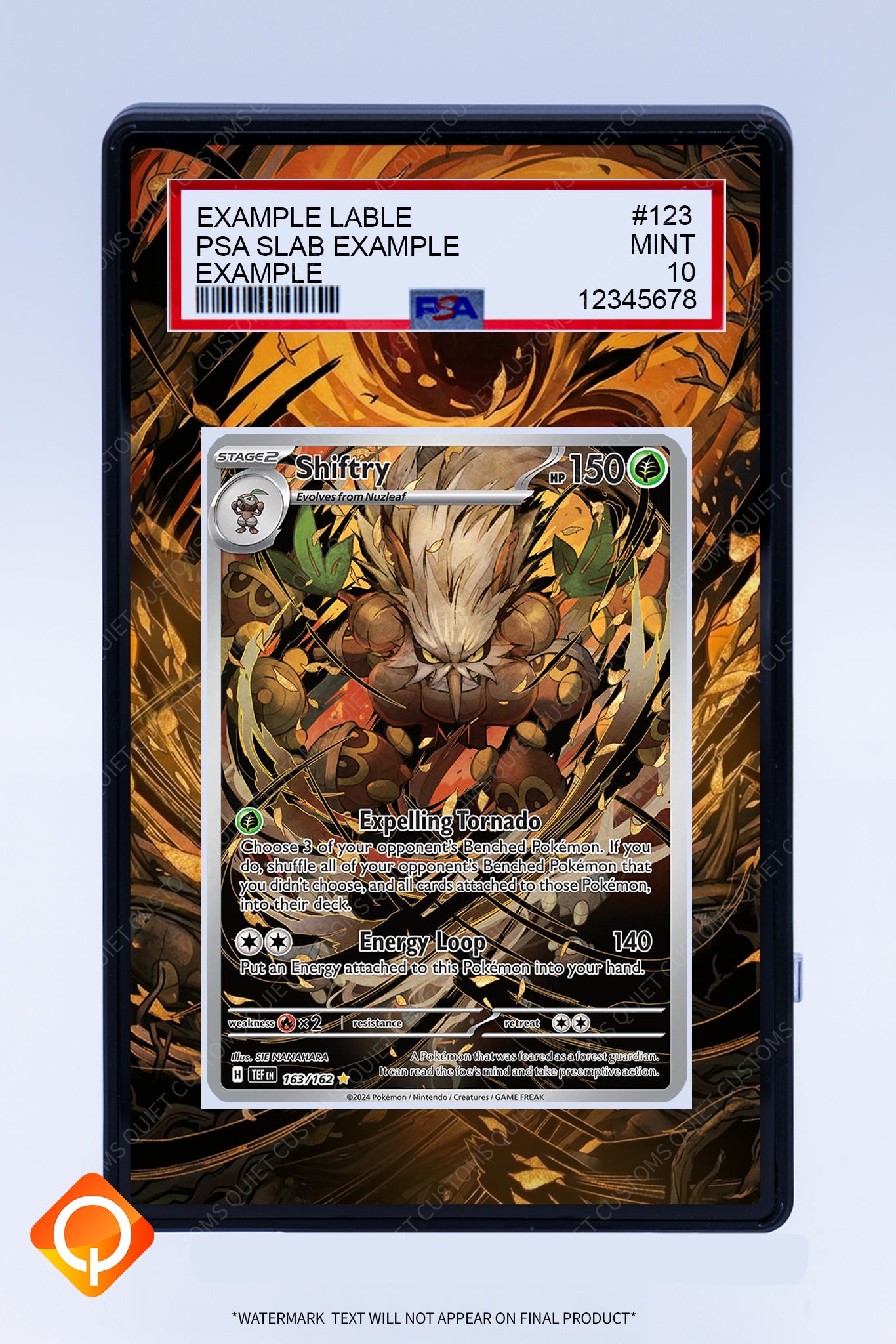 Shiftry 163 162 (Graded) Case