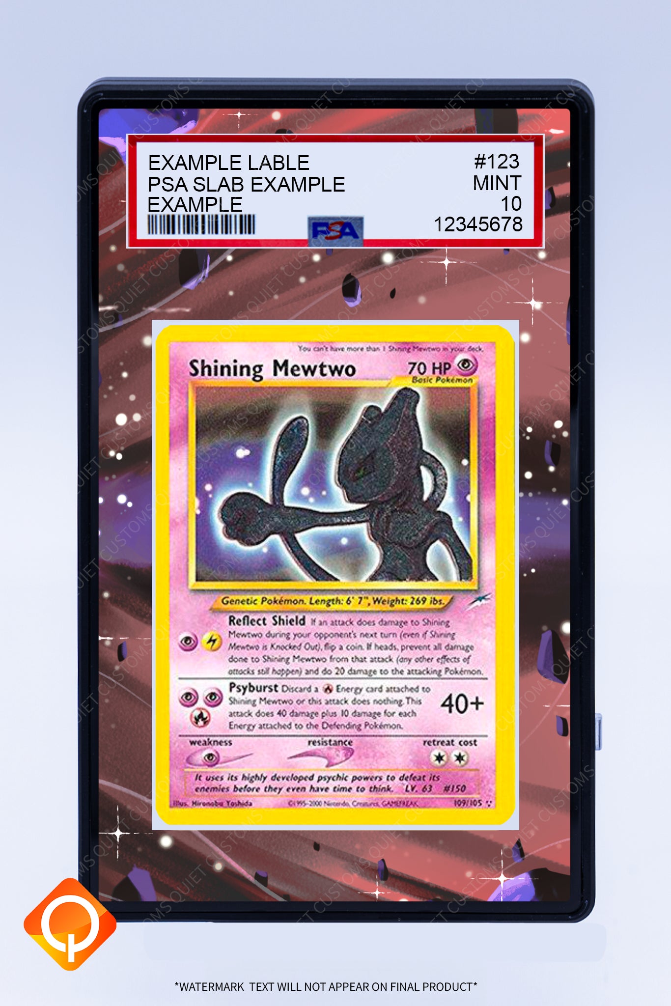 Mewtwo (Shining) 109 105 (Graded) Case