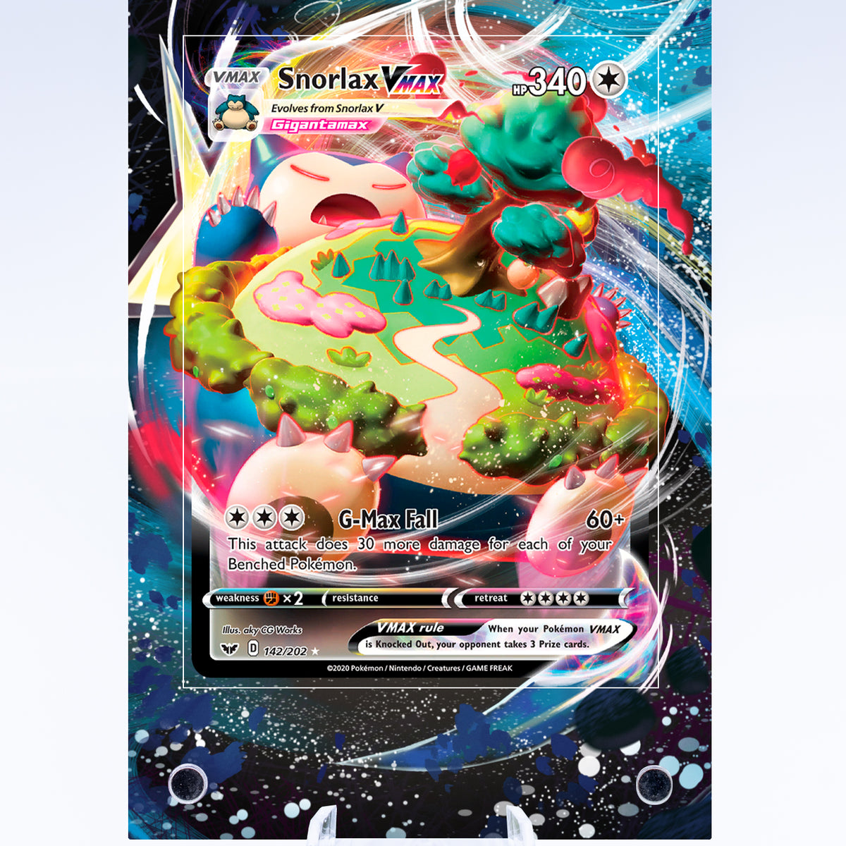 snorlax vmax pokemon card Snorlax VMAX 142 202 Case