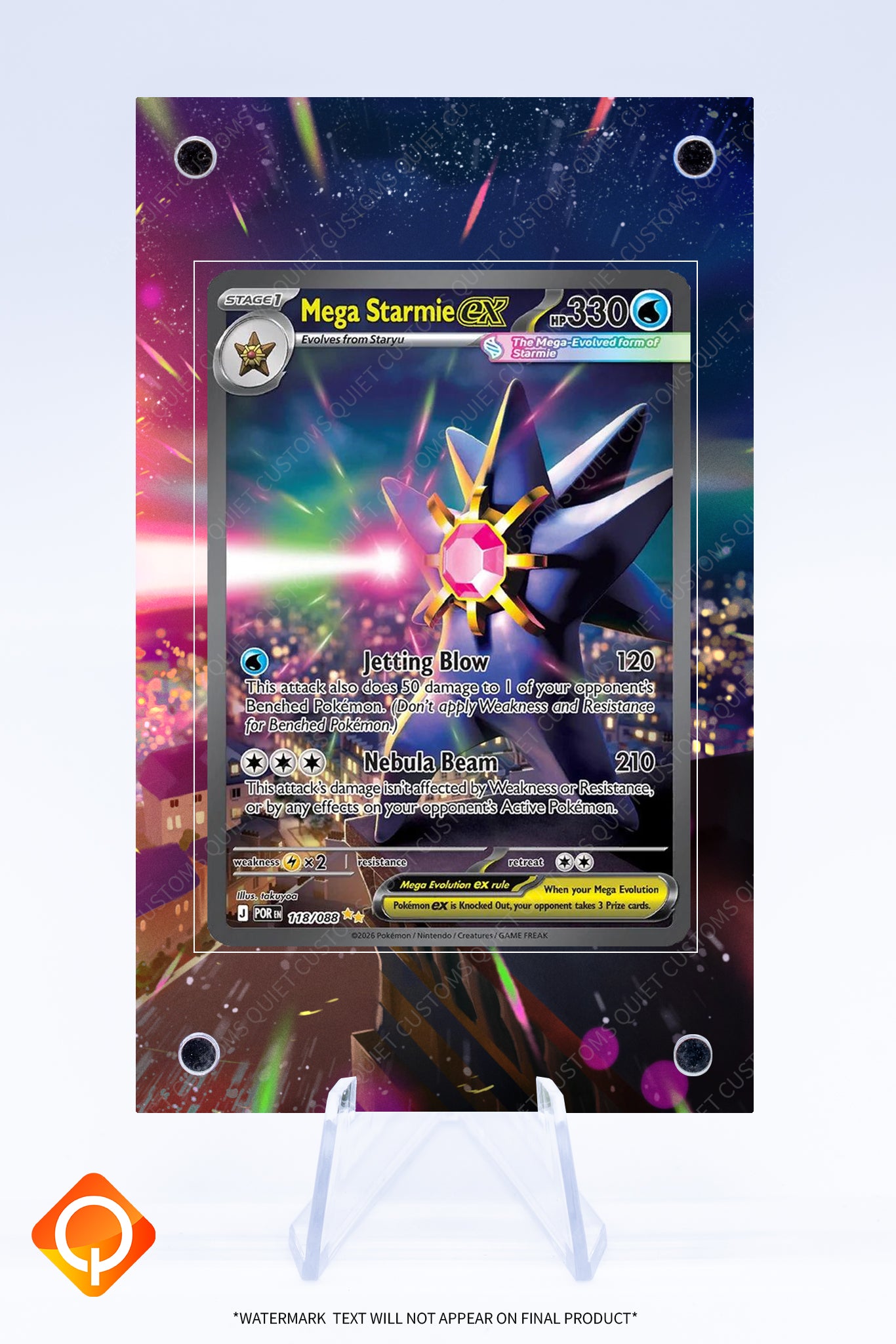 Starmie MEGA Ex 118 088 Case | Art Guard (Ungraded)