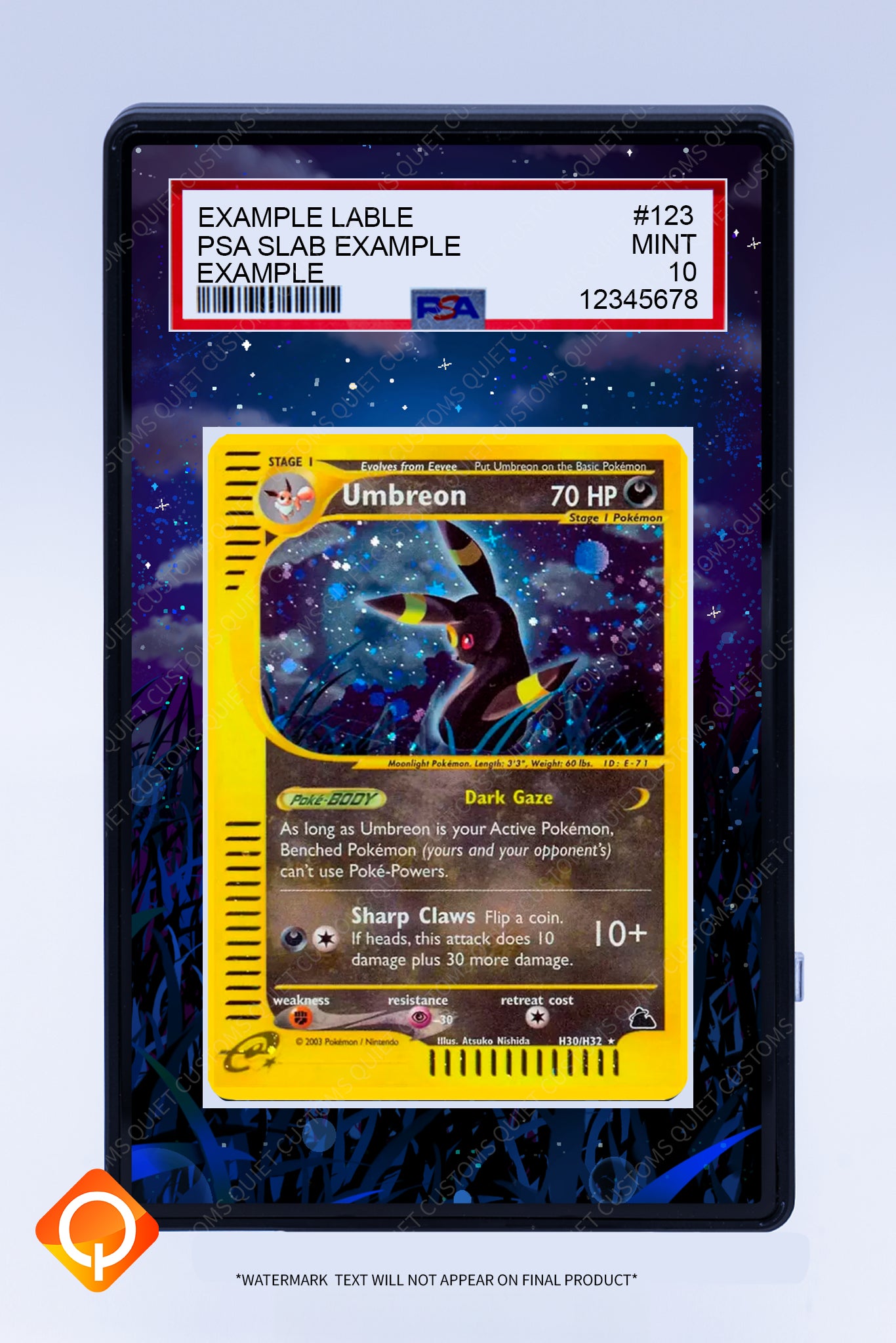 Umbreon H30 H32 PSA(Graded) Case