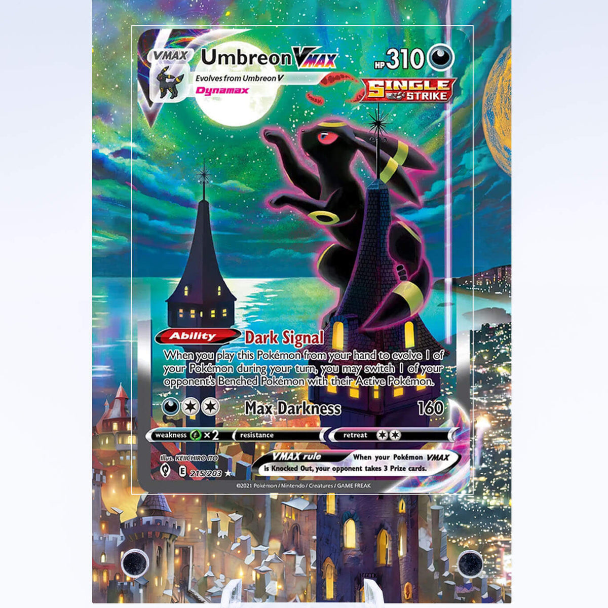 umbreon vmax pokemon card price Umbreon VMAX 215 203 Case | Evolving Skies