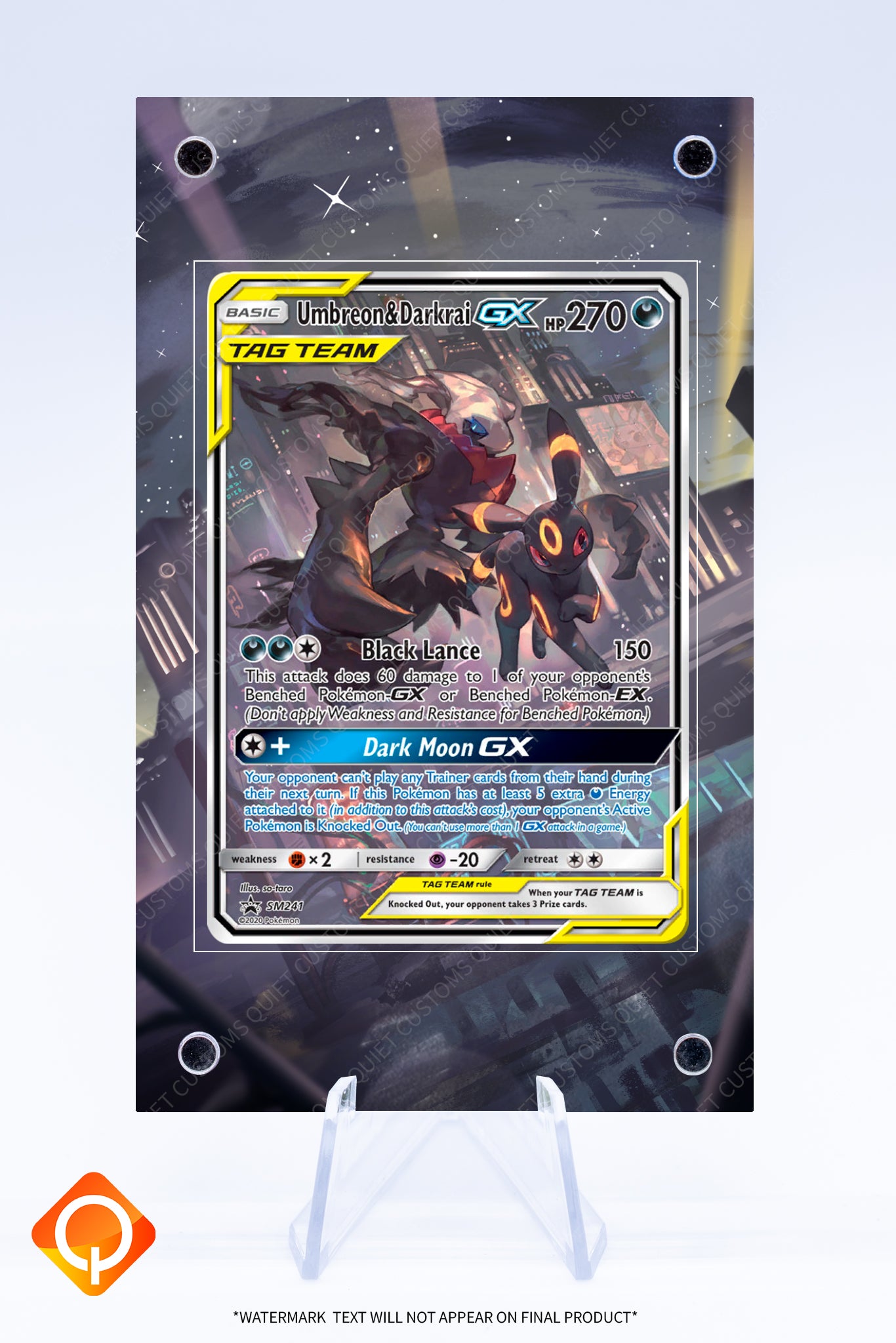 Umbreon and Darkrai GX SM241 Case | Art Guard (Ungraded)