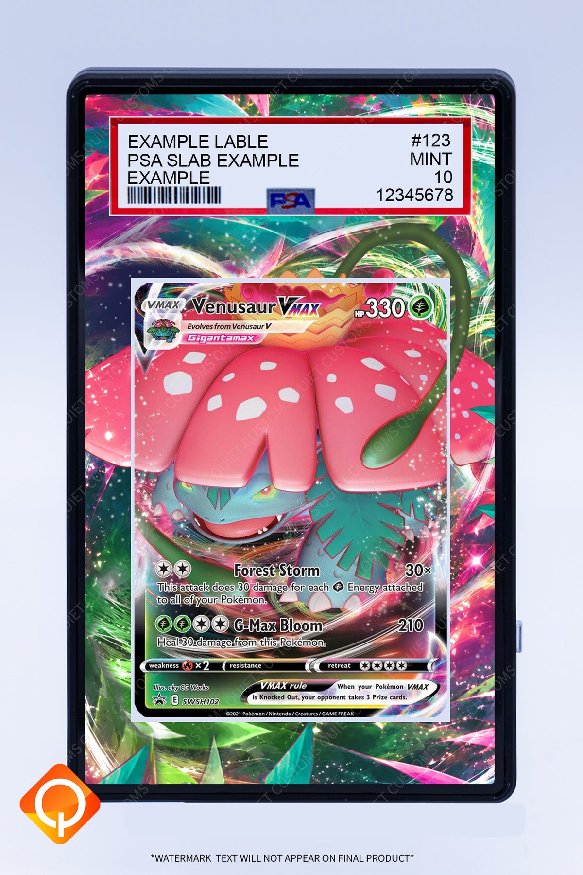 Venusaur VMAX SWSH102 Graded) Case