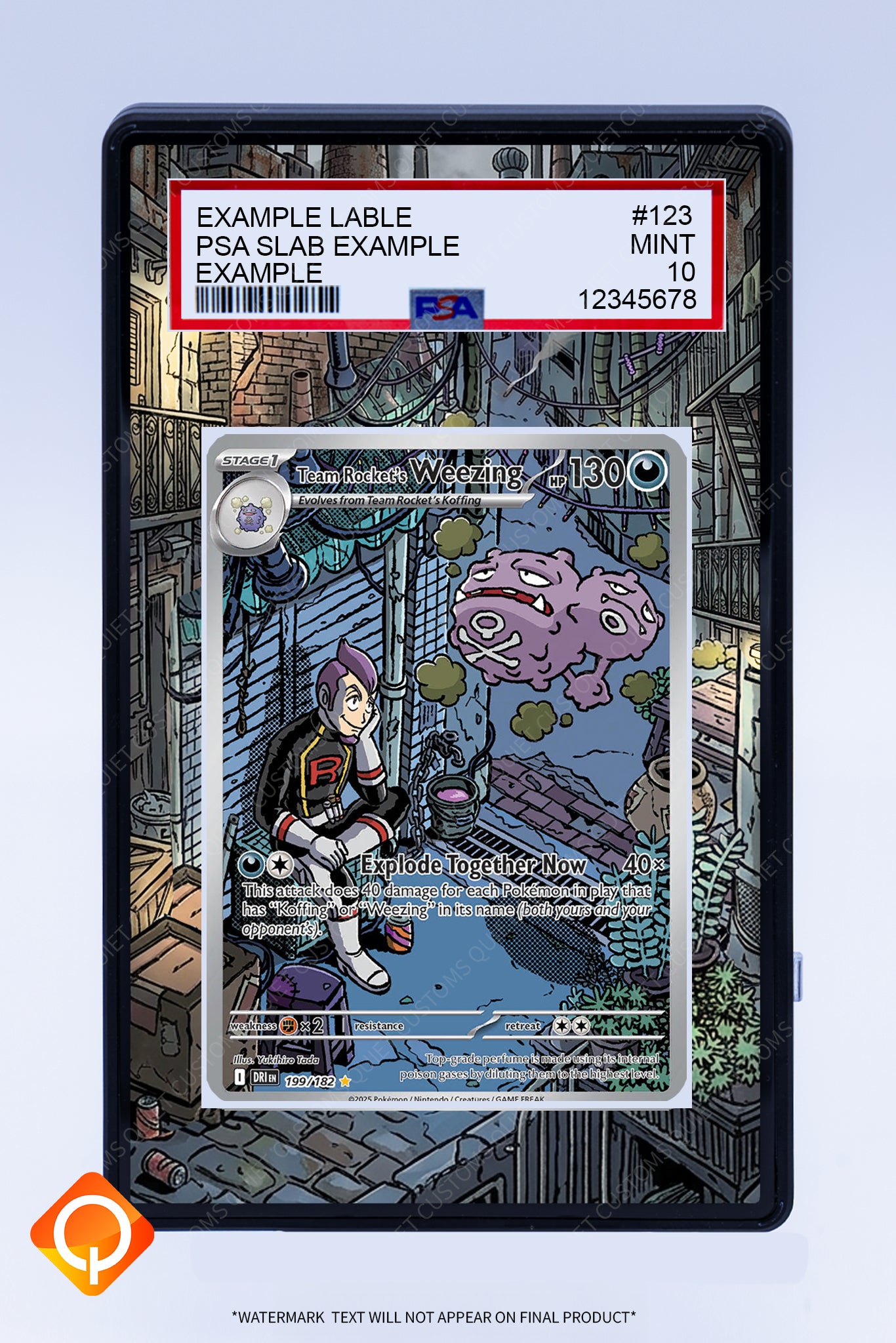 Weezing (Team Rocket's) 199 182 (Graded) Case